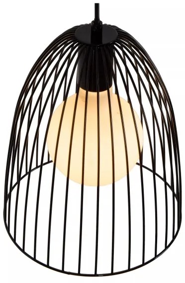 Lustră pe cablu Lucide 74417/01/30 MACARONS 1xE27/40W/230V d. 24,5 cm negru