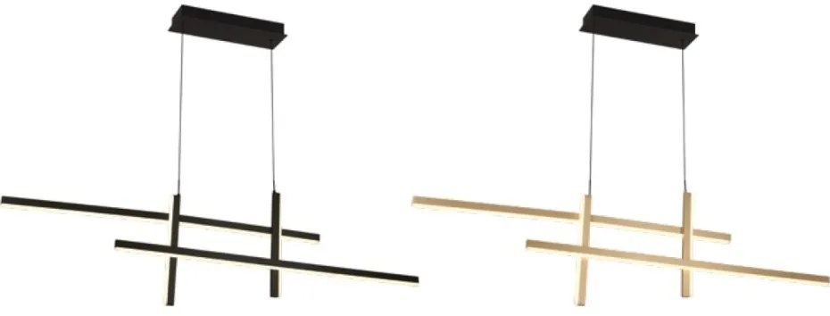 Lustra LED design liniar X-LIne negru