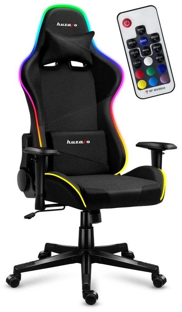 Fotoliu gaming Fusion 6.2 (negru + multicolor) (s osvetlením). 1087486