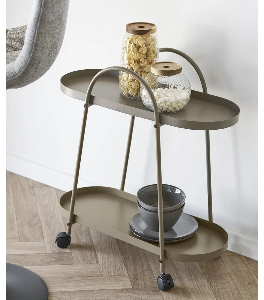 Măsuță de servire cu roți din metal 27,5x60 cm Empoli – House Nordic