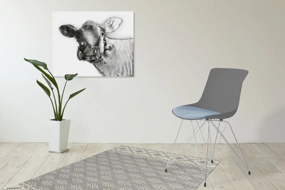 Set 2 scaune Emily gri/albastru deschis