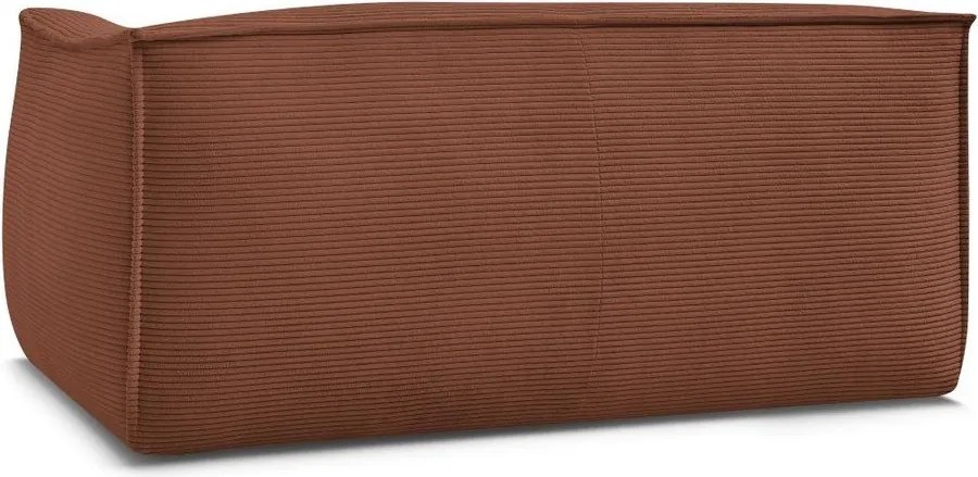 Canapea portocalie cu tapițerie din catifea reiată 170 cm Giorgia – Bobochic Paris