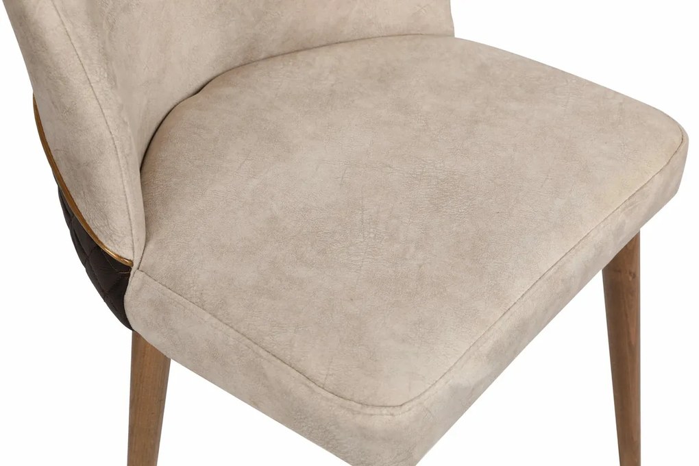 Set de scaune de sufragerie Nova Cream and Walnut,2 buc., 2 buc.