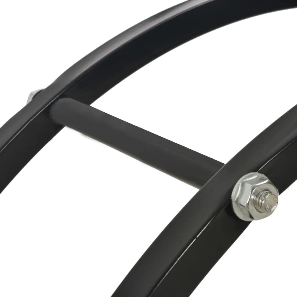 Rastel pentru lemne de foc, negru, 70x20x70 cm, otel 70 x 20 x 70 cm