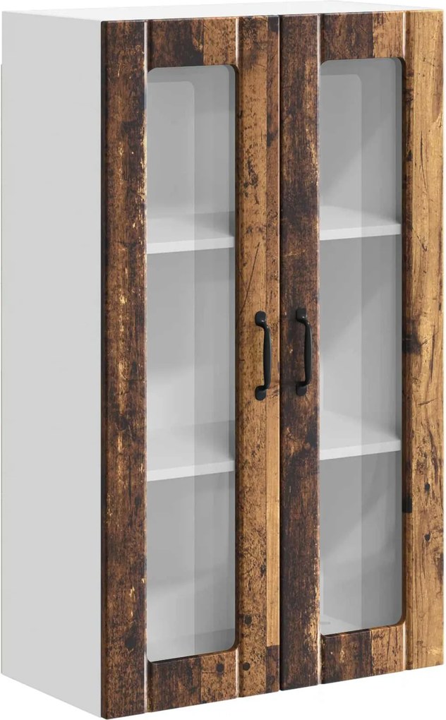 vidaXL Dulap suspendat de bucătărie cu ușă Lemn vechi 60 x 31 x 100 cm