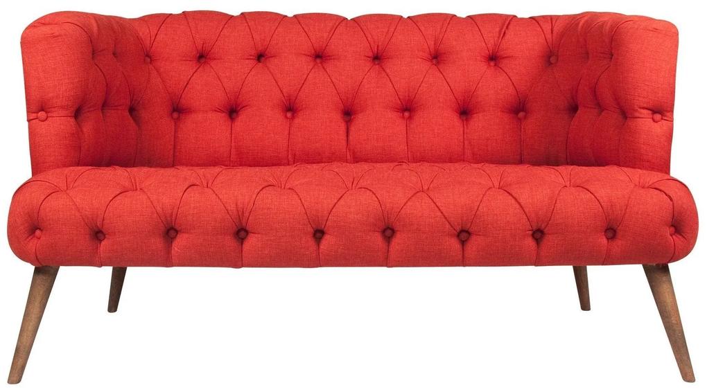 Canapea cu 2 Locuri West Monroe, Rosu, 140 x 75 x 76 cm