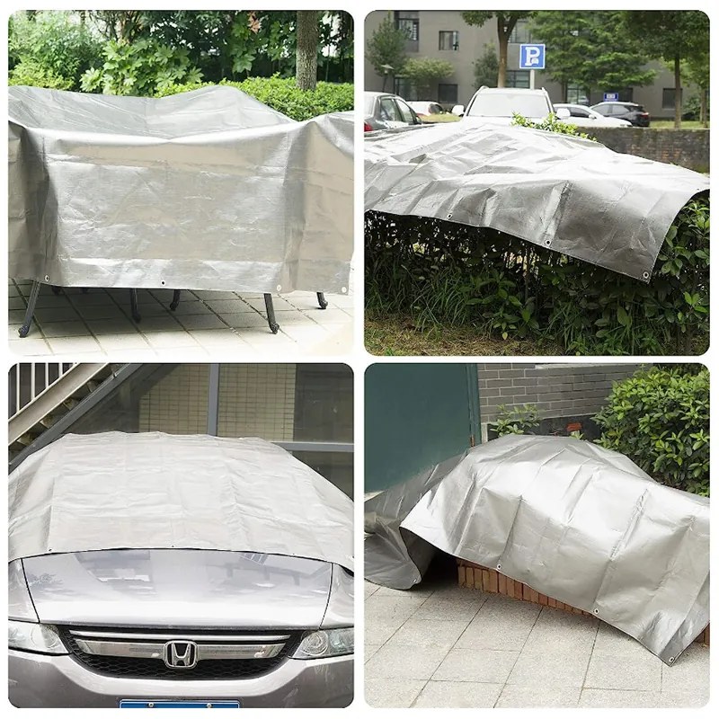 Prelată rezistentă la îngheţ, maro-argintie 4m x 6m