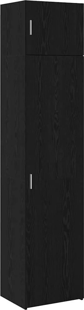 vidaXL Bufet 3 pcs Stejar Negru