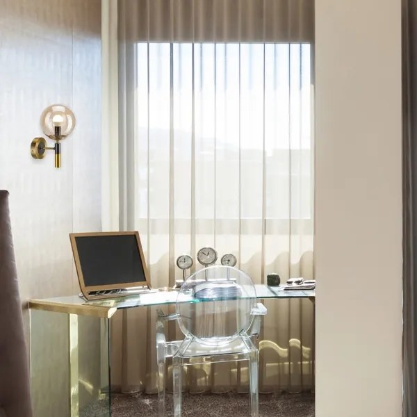 Aplică ROLLO 1xE14/5W/230V auriu/fumuriu bej