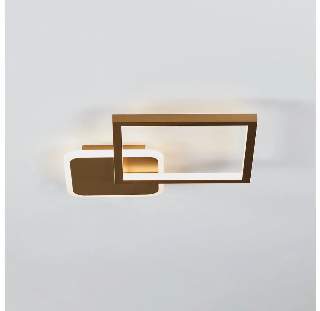 Plafonieră LED dimabilă GAFARES LED/15W/230V aurie Eglo 900424 + telecomandă