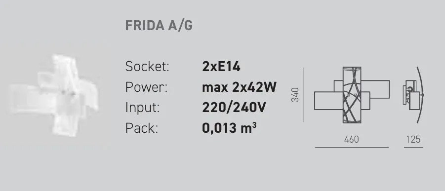 Aplica de perete FRIDA 46x34cm