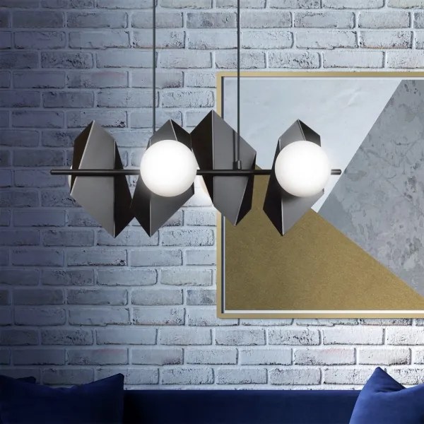 Lustră pe cablu DRIFTON 4xE14/10W/230V negru