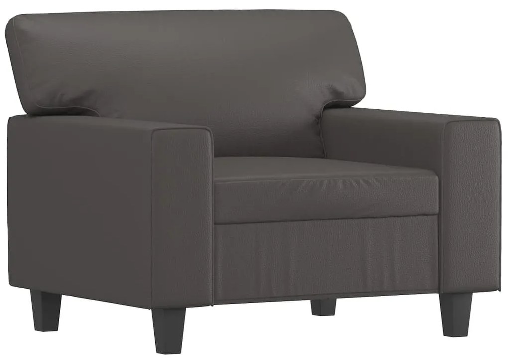349002 vidaXL Canapea de o persoană, gri, 60 cm, piele ecologică