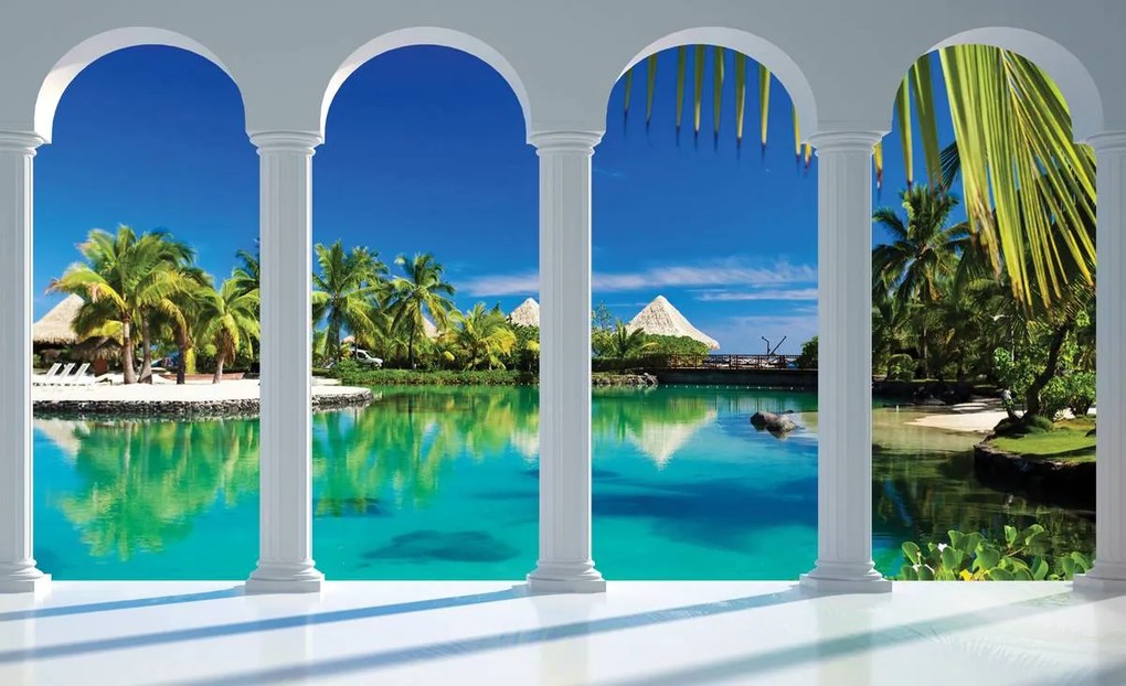 Fototapet - Privire spre Maledive (152,5x104 cm)