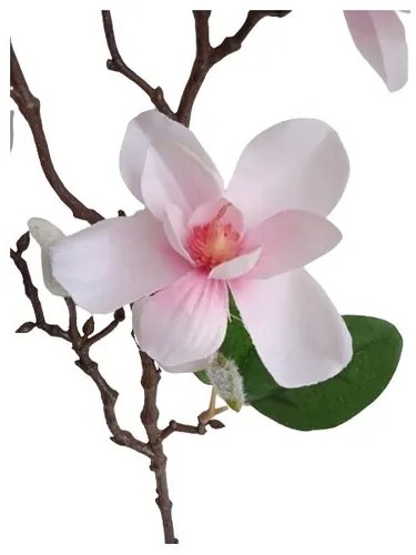 Crenguță artificială Magnolia roz deschis,  64 cm