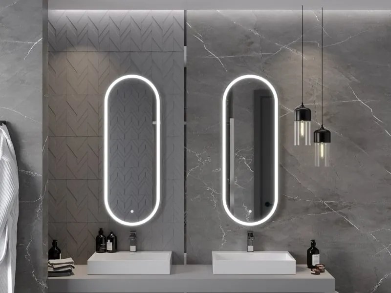 Mexen Bono oglindă de baie iluminată 45 x 120 cm, LED 6000K, anti-aburire - 9816-045-120-611-00