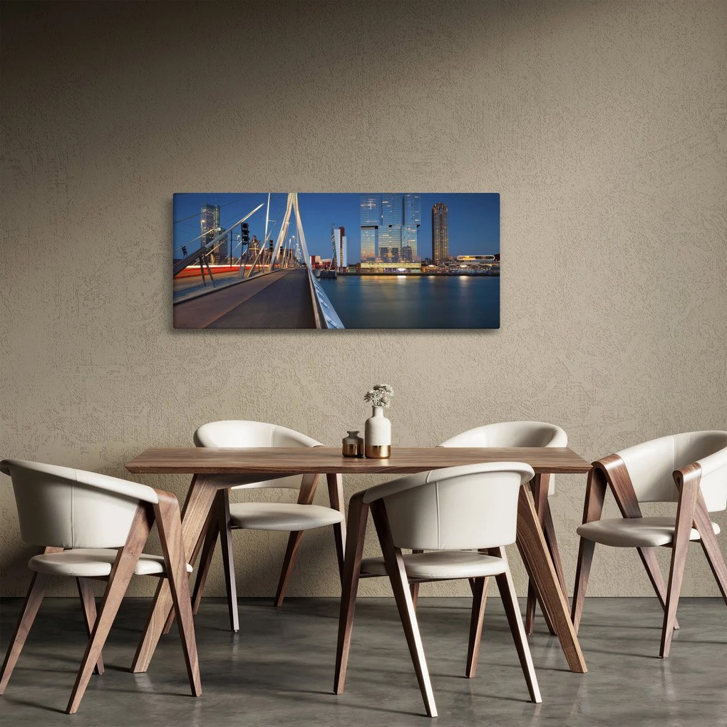 Tablou - Amurg în Rotterdam, Olanda (120x50 cm)
