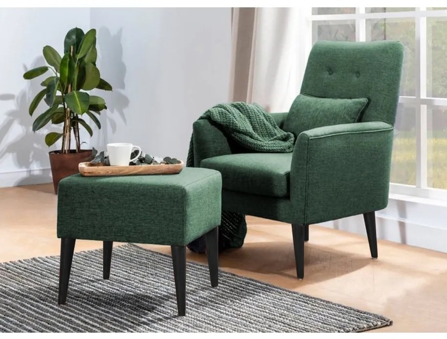 Set Canapea Extensibilă si Fotoliu Aqua - S, Verde