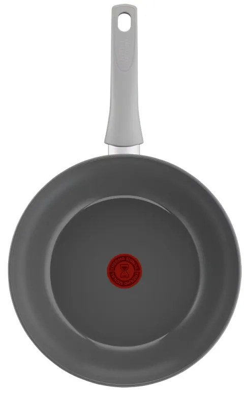 Tigaie wok Tefal C4241943 Renew+, 28 cm, Acoperire ceramica, Thermo-Signal, Thermo-Fusion, Thermo-Spot, Inductie, Gri