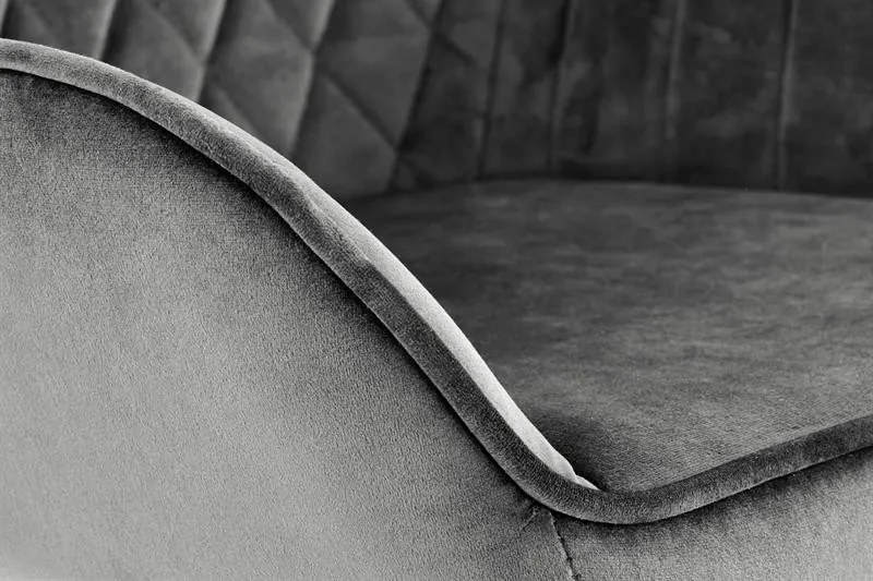 Scaun de bar H103 velvet gri