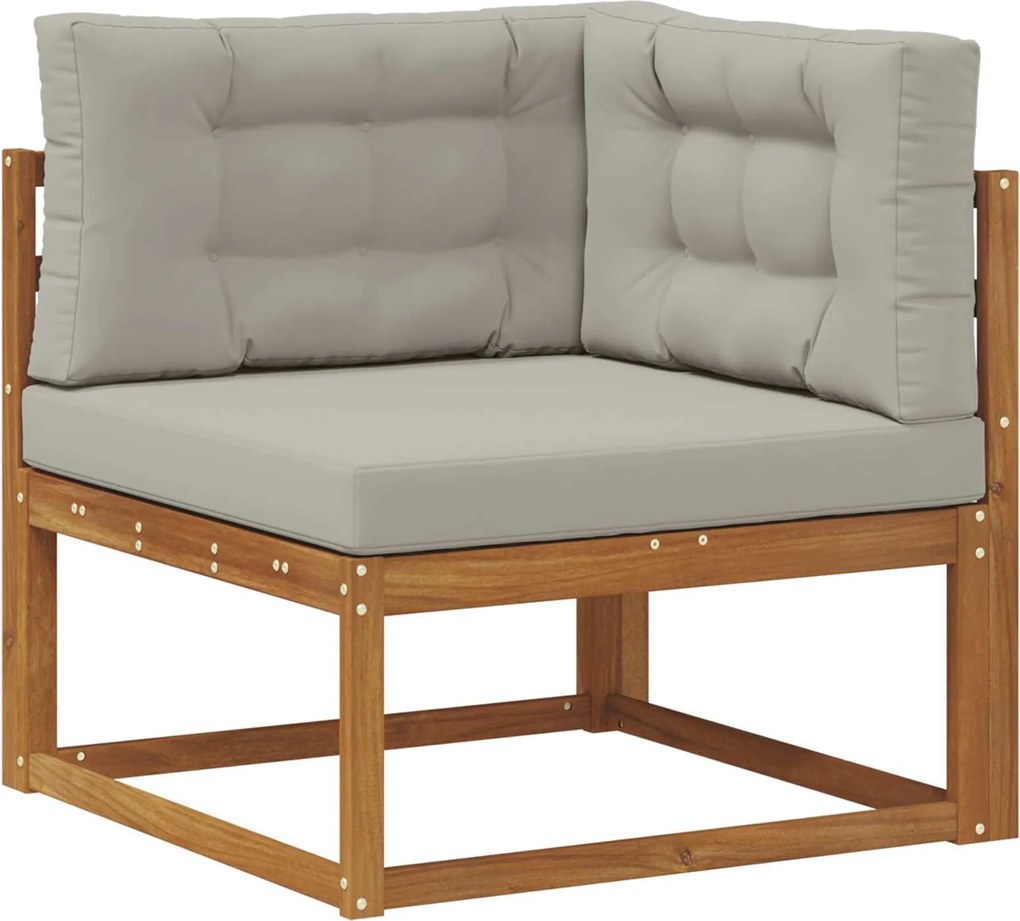 vidaXL Canapea de colț pentru exterior Lemn Solid de Acacia natural