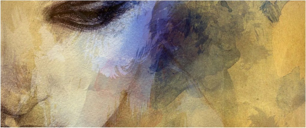 Tablou - Portretul femeii, desen (120x50 cm)
