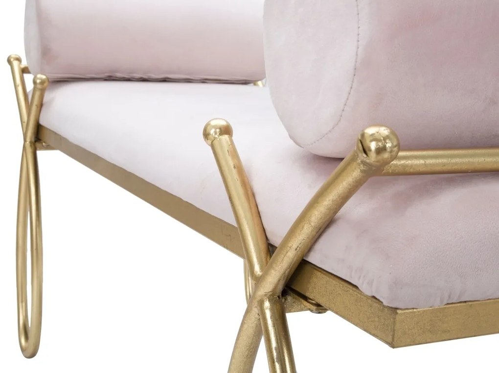 Bancheta Ribbon Pink, Mauro Ferretti, 112.5 x 49 x 53 cm, fier/poliester