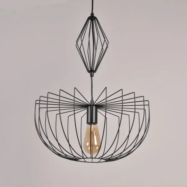 Lustră pe cablu JASMINA 1xE27/20W/230V d. 40 cm negru