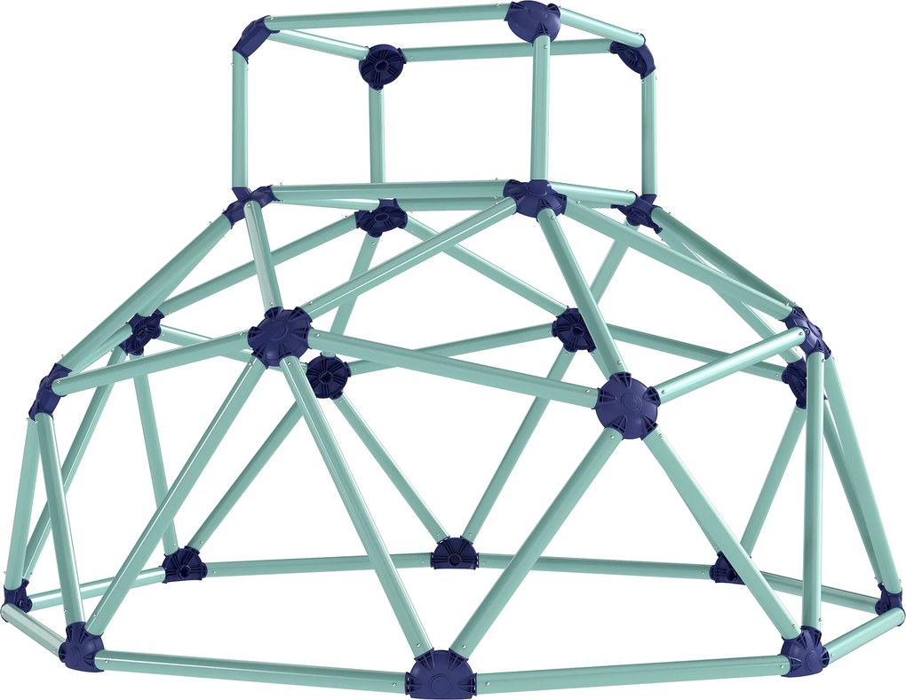 AIYAPLAY Cupolă de cățărat Ø182,5cm rezistentă la UV, impermeabil, dom de cățărat pentru copii până la 90 kg, pentru 3-8 ani, plastic Albastru | Aosom Romania