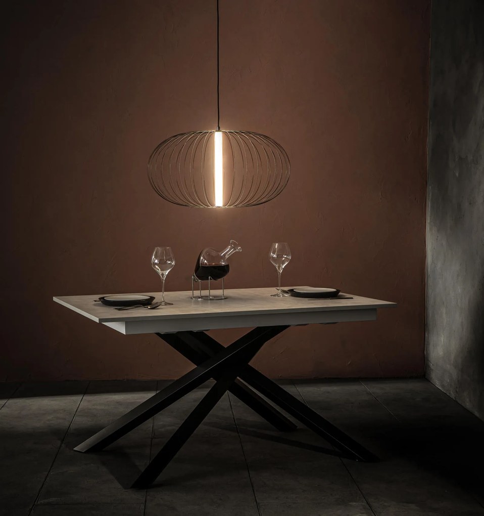 STONES Lampă suspendată LED70cm X 70cm H. 150cm | Aosom Romania