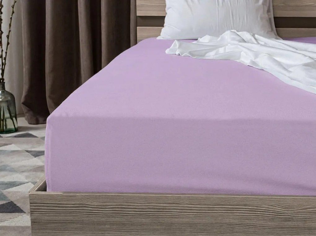 Cearsaf Jersey BASIC mov deschis 90 x 200 cm