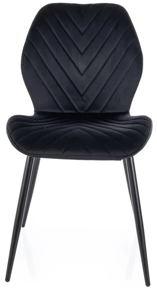 Scaun Mike velvet negru/negru Blu19
