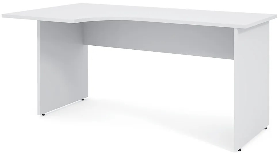 Birou ergonomic Impress 160 x 90 cm, stânga, alb