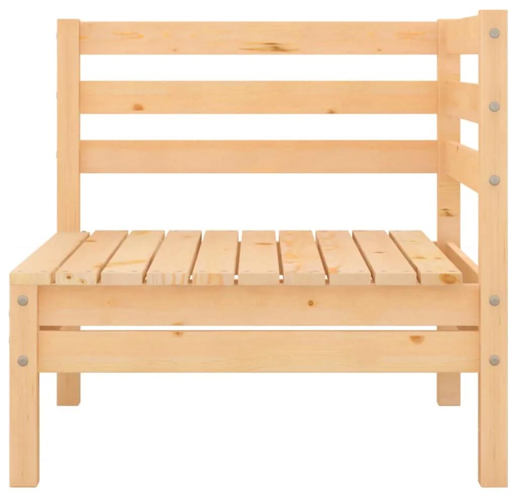Set mobilier de gradina, 3 piese, lemn masiv de pin Maro, 2x colt + mijloc, 1