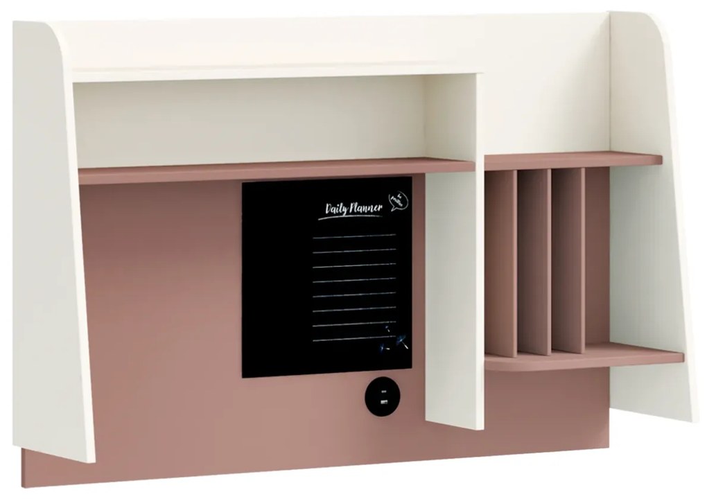 Unitate de birou inalta cu port USB si design rafinat, Colectia Elegance