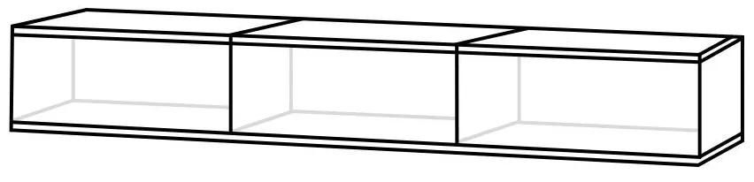 Supermobel Mobilă sufragerie BOX 1, negru/negru luciu
