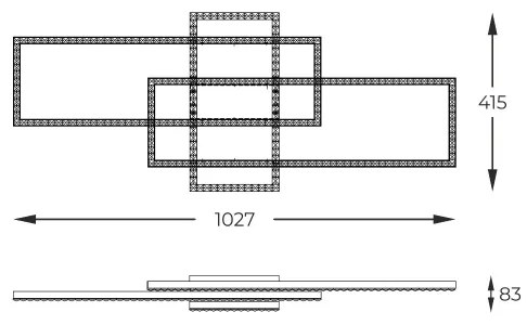 Plafonieră LED Zuma Line MX7907-3B-3BT ERVI LED/52W/230V 2700-6000K negru