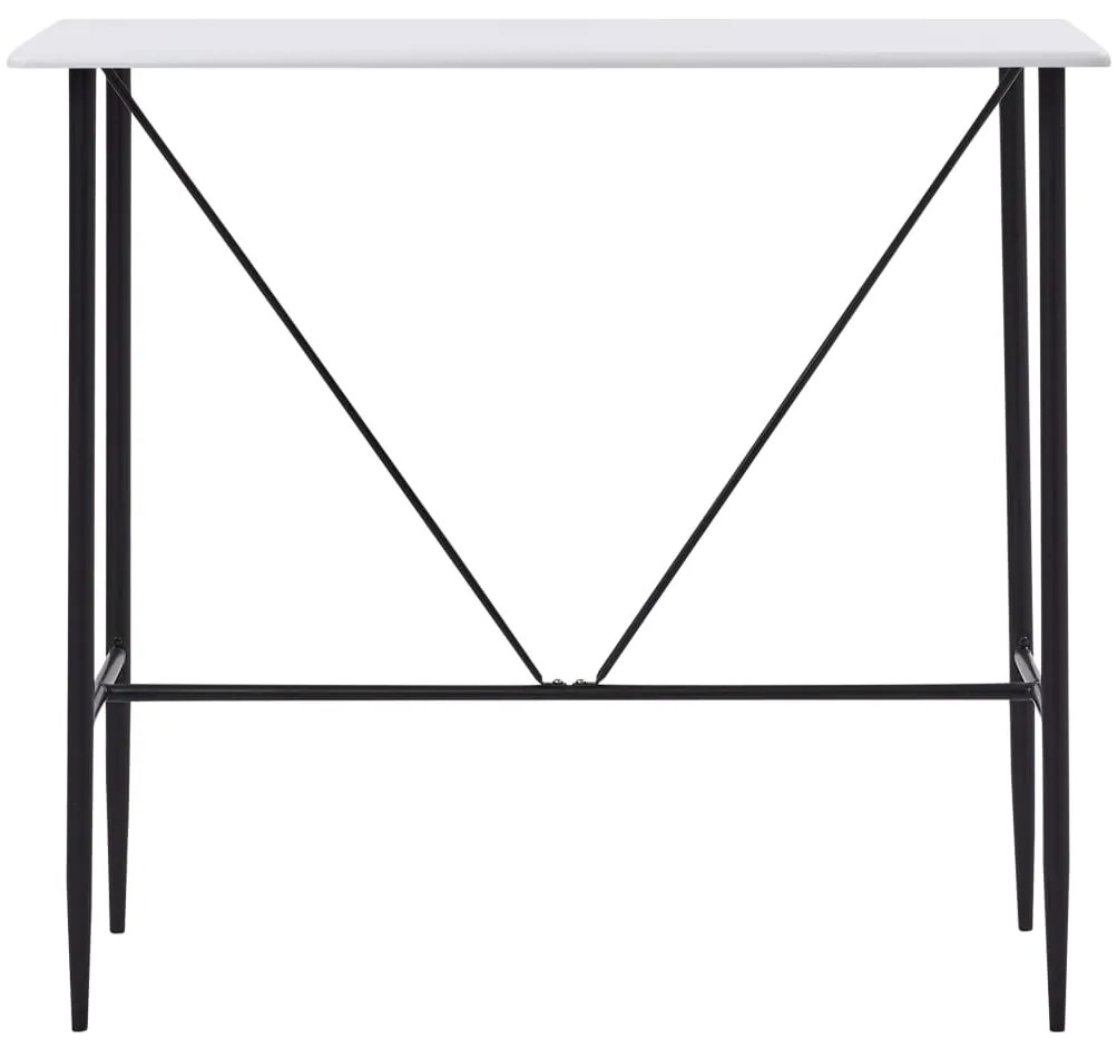 281547 vidaXL Masă de bar, alb, 120 x 60 x 110 cm, MDF