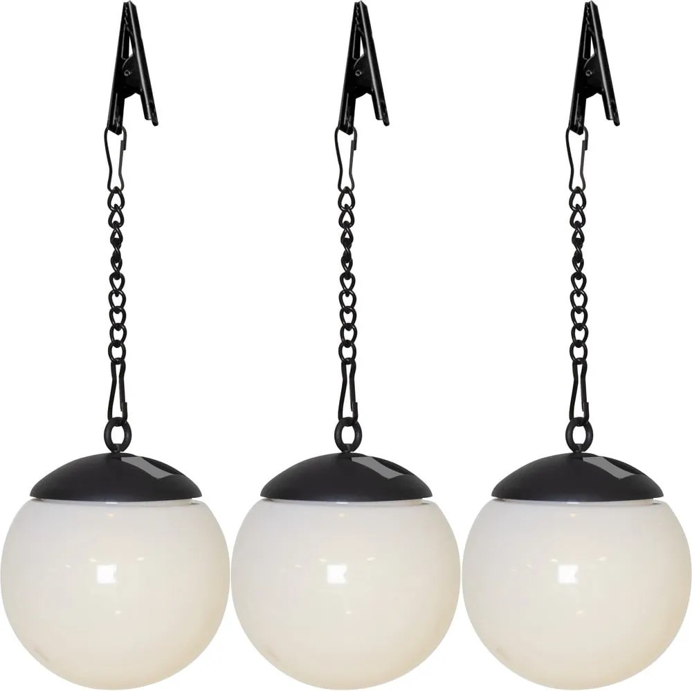 Set de 3 decorațiuni luminoase de exterior Star Trading Globus, ø 10 cm