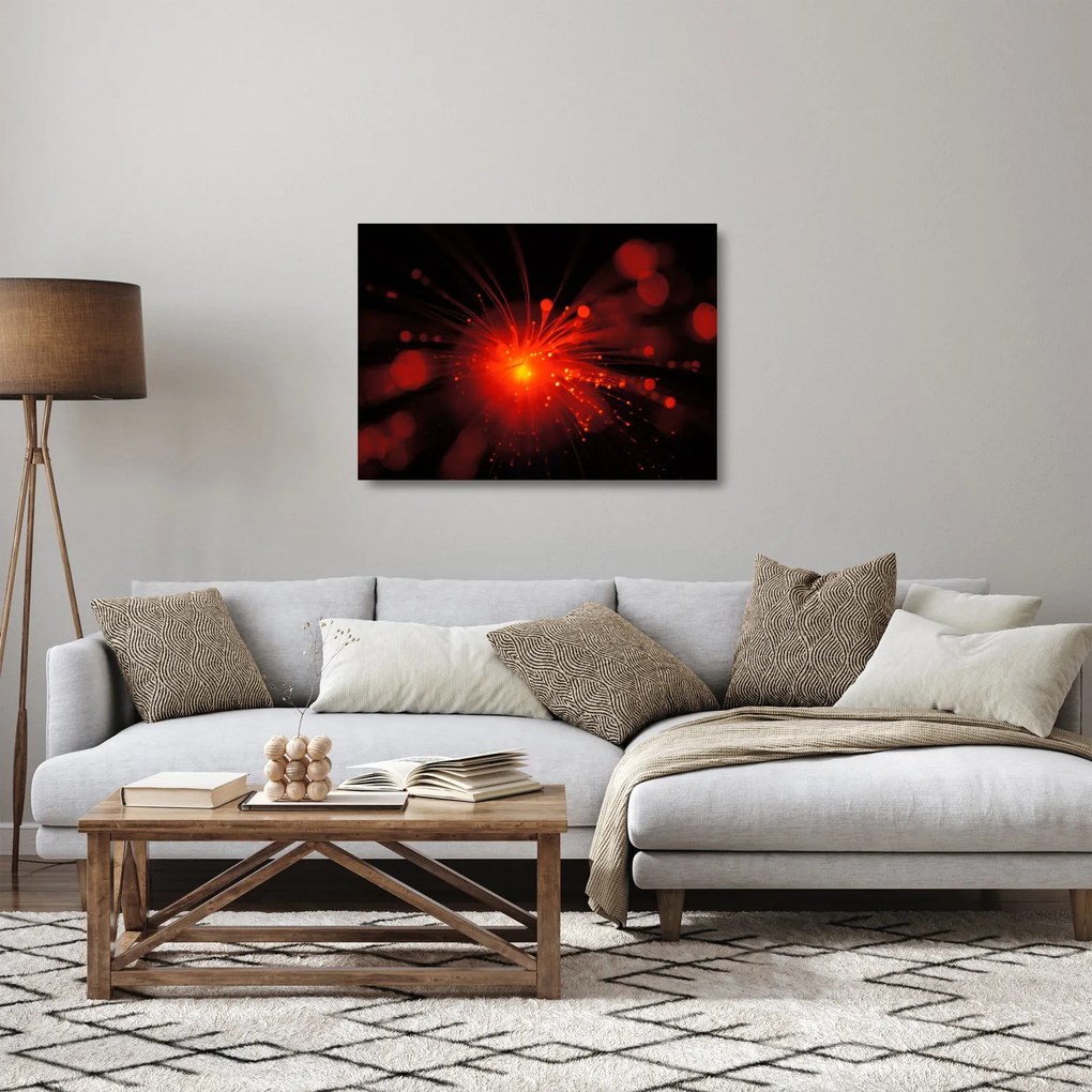 Tablou pe sticlă cu abstacție sclipire (70x50 cm)