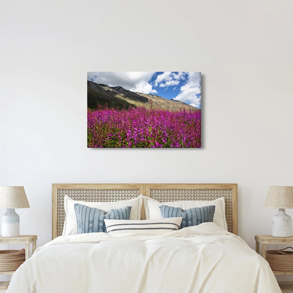 Tablou sceneriei cu lunca montană (90x60 cm)