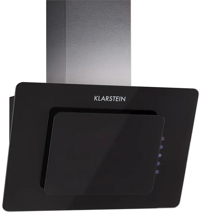 Lorea cap extractor clar 65W 60cm 290m³ / h sticlă Touch negru