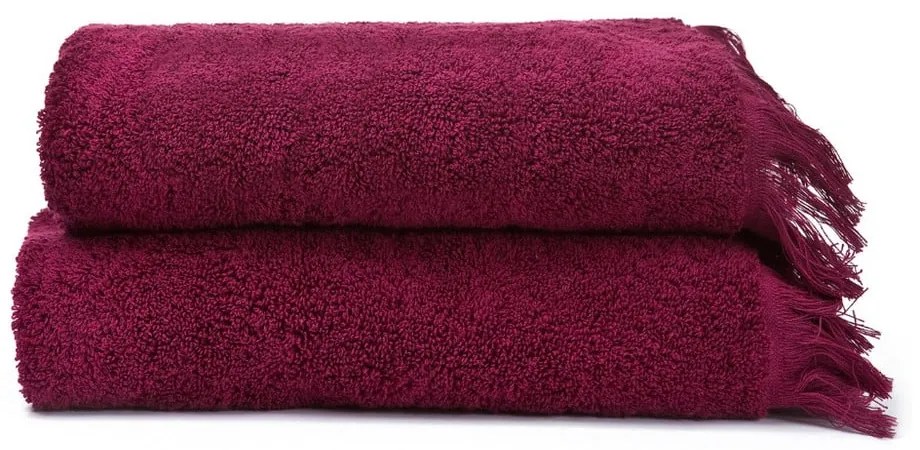 Set 2 prosoape din 100% bumbac Bonami, 50 x 90 cm, roșu