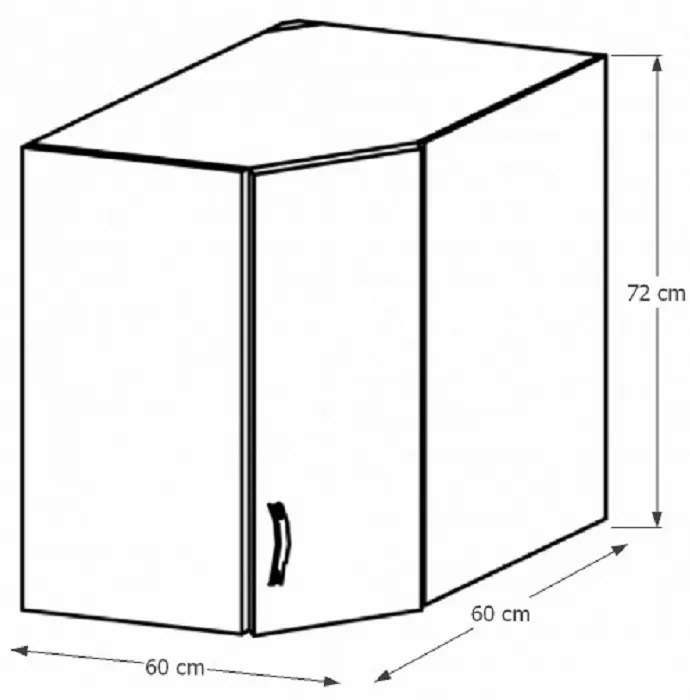 Dulap superior de bucătărie G60N Sillina (nuc milano). 1015132