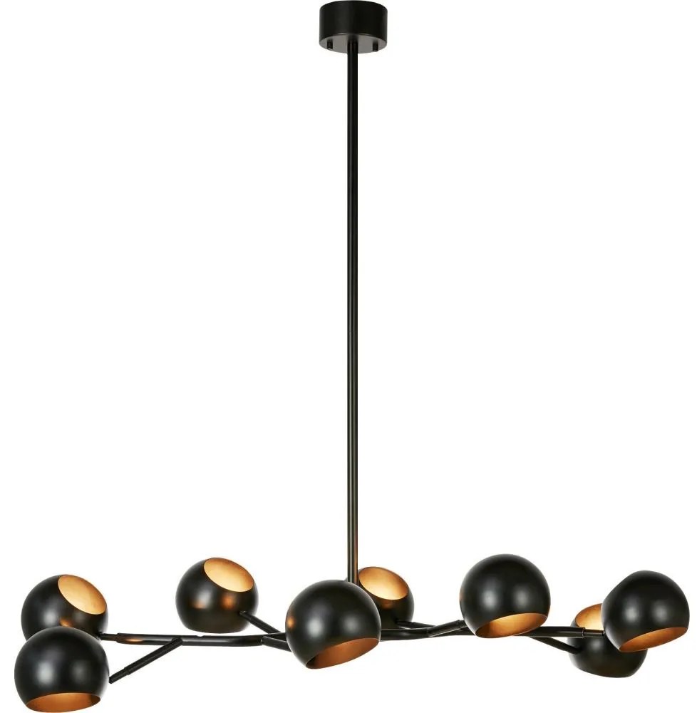 Lustră pe tijă Markslöjd 108852 EDGAR 8xE14/40W/230V negru