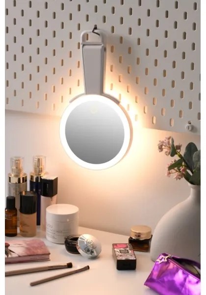 Immax 09103L - Oglindă cosmetică SWEET LED+CCT, dimabilă, 3W/5V, albă
