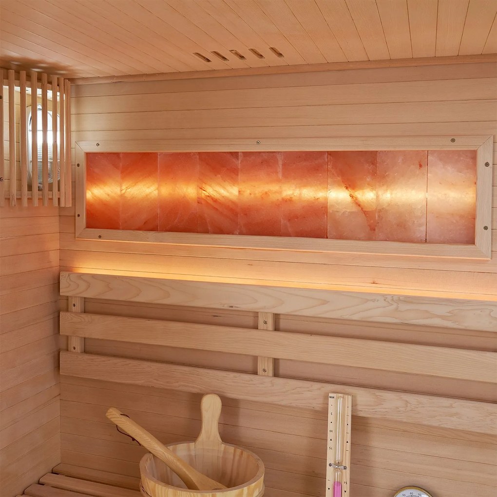 Vnútorná sauna Vantaa 120 so soľnými kameňmi