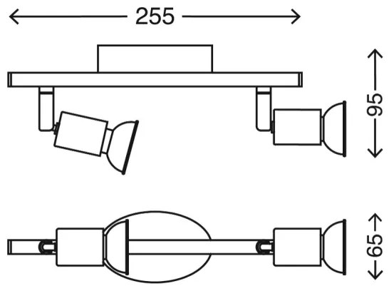 Spot LED Briloner 2767-026 2xGU10/6W/230V alb