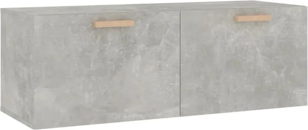 vidaXL Dulap de perete, gri beton, 100x36,5x35 cm, lemn prelucrat