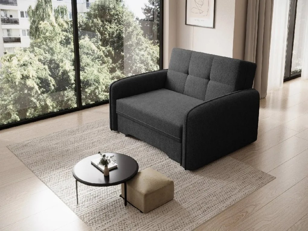 Fotoliu extensibil LAINE, negru